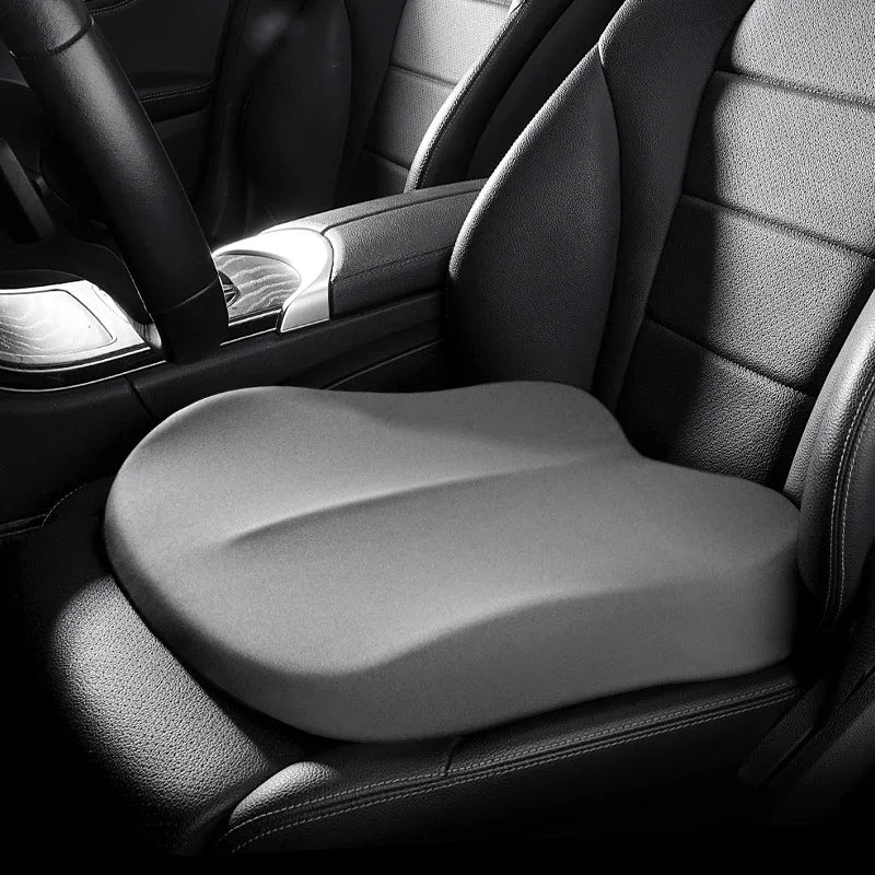 Car Booster Seat Cushion – Height Boost Mat, Breathable Portable Pad for Fatigue Relief - Delicate Leather  