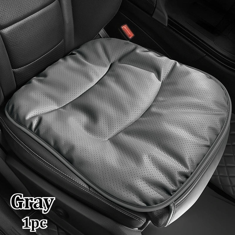 Premium Car Seat Cushion – Luxury PU Leather Perforated Design, Breathable Cloud-Soft Comfort, Easy-to-Install Universal Pad - Delicate Leather  