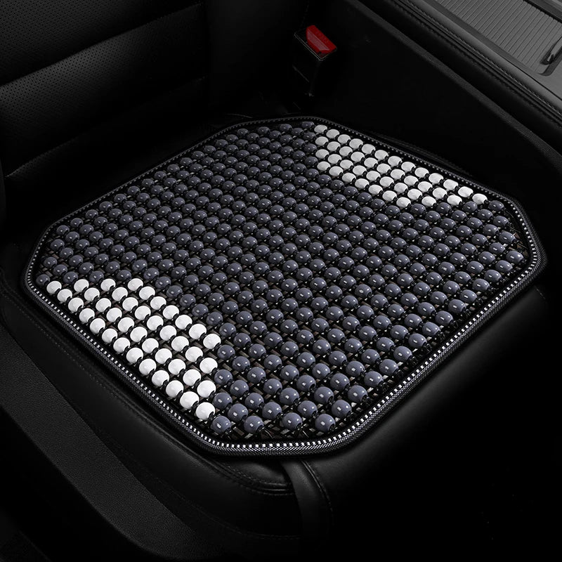 Wooden Beads Seat Cushion – Cool, Breathable, Comfortable Multi-Purpose Pad - Delicate Leather  
