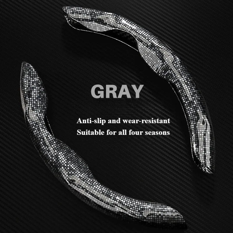 High-Quality PU Leather Snap-On Steering Wheel Cover – Thin, Light, Shiny, Comfortable Universal Wheel Protector - Delicate Leather  