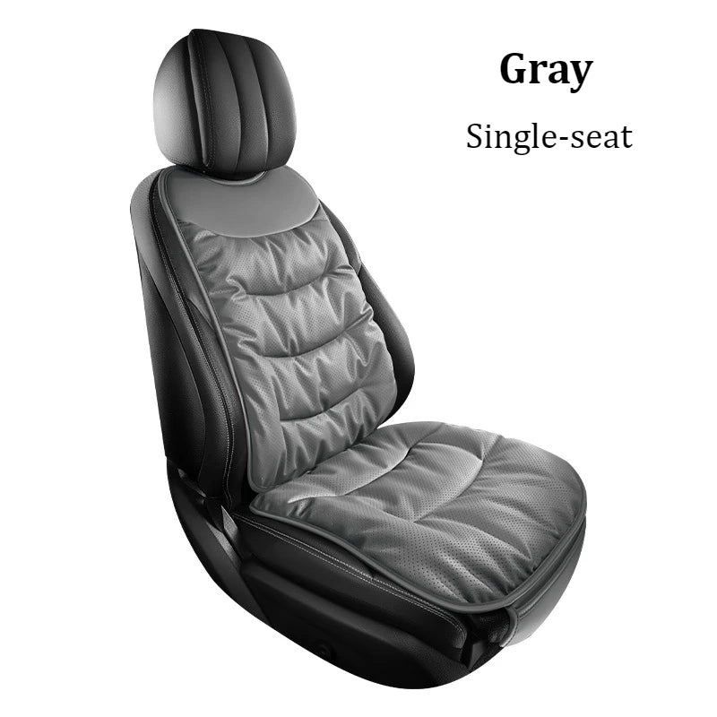 Luxury PU Leather Car Seat Cushion – Perforated Breathable Design, Cloud-Soft Comfort, Easy Installation, Universal Fit - Delicate Leather  
