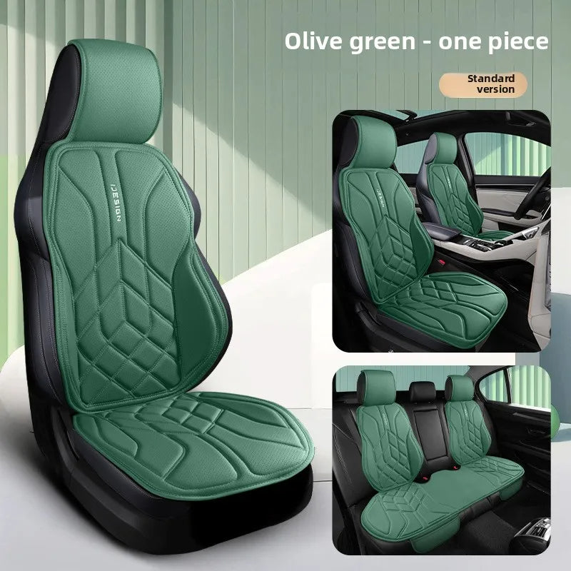 Universal Leather Car Seat Cover – Four-Season Breathable Protective Saddle Pad. - Delicate Leather  