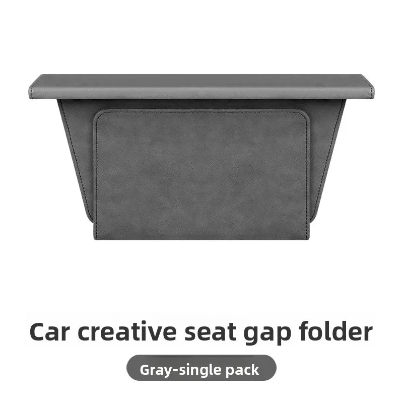 Car Seat Gap Plug & Organizer – Suede Storage Folder with Magnetic Closure, Anti-Drop, Noise Reduction - Delicate Leather  