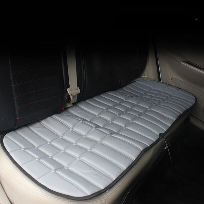 12V Car Rear Heated Seat Cushion – Universal Winter Heating Pad Cover, Soft Warming Mat Protector for Back Seat - Delicate Leather  