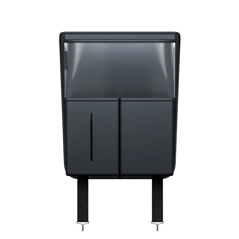 Leather Car Tissue Bag Holder – Universal Armrest & Seat Back Mounted Paper Box Organizer - Delicate Leather  