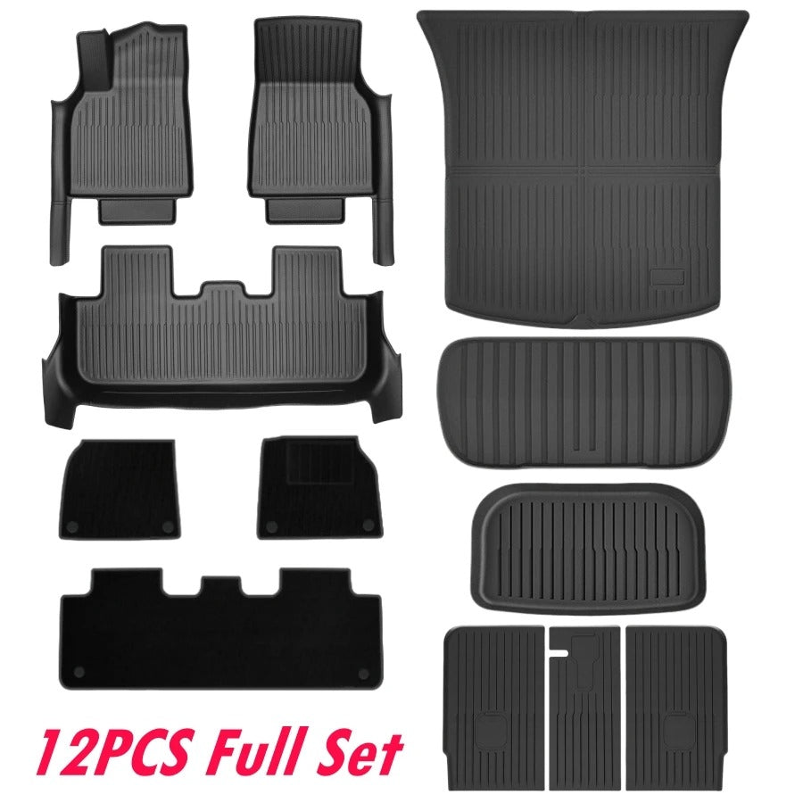 Tesla Model Y All-Weather Floor Mats - Delicate Leather  