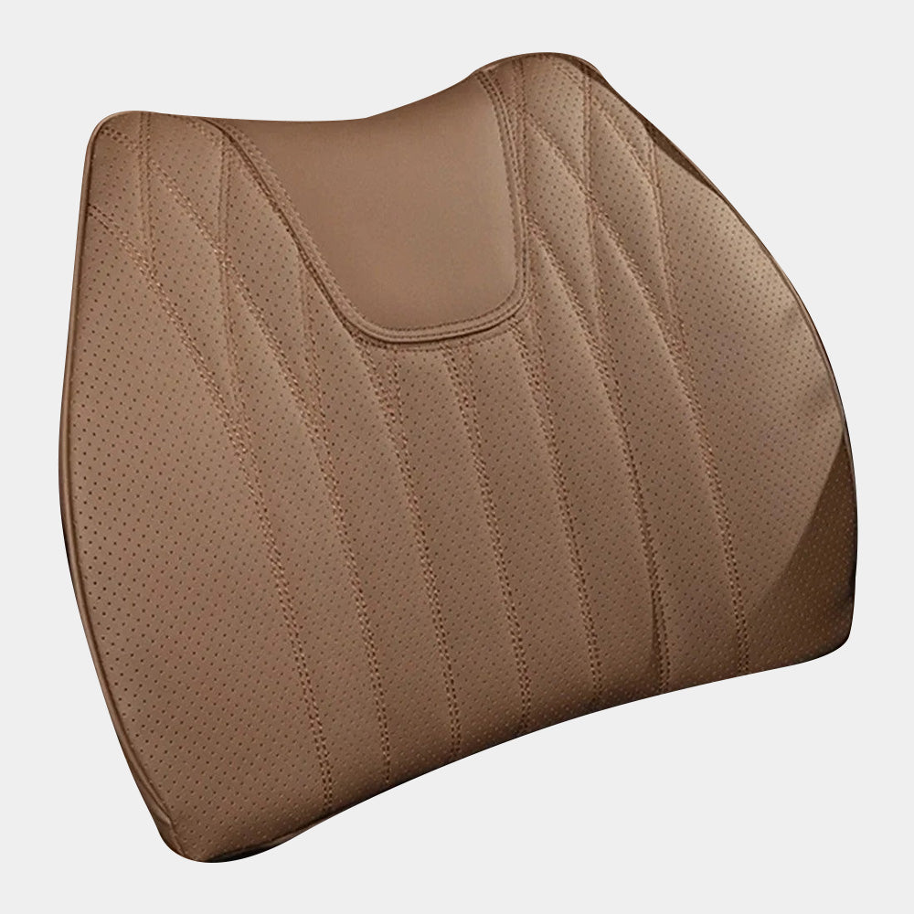 Luxury Comfort Car Cushions – Premium Memory Foam Seat Cushion for Back Pain Relief and Enhanced Relaxation - Delicate Leather  