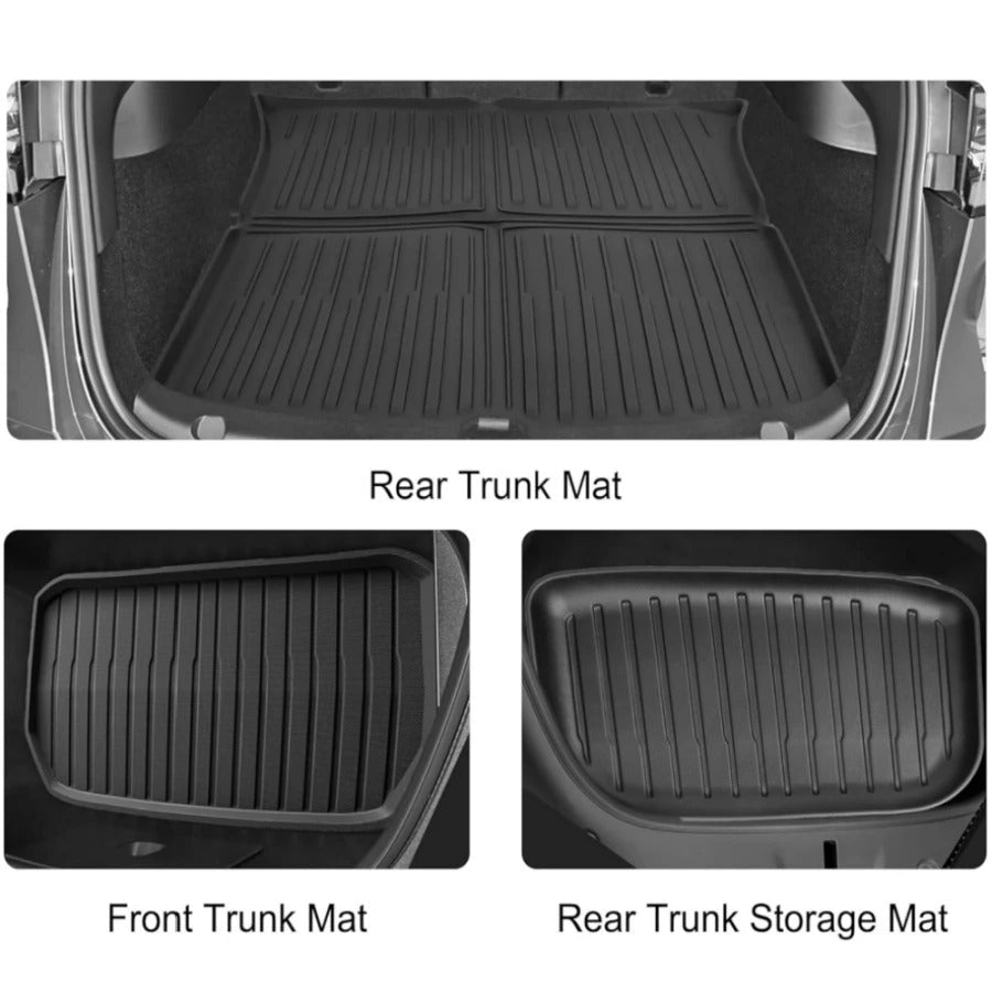 Tesla Model Y All-Weather Floor Mats - Delicate Leather  