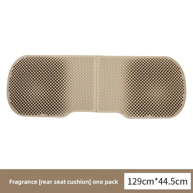 Silicone Non-Slip Car Seat Cushion – Universal Four-Season Cooling Breathable Seat Cover for Car, Office, and Home Use - Delicate Leather  