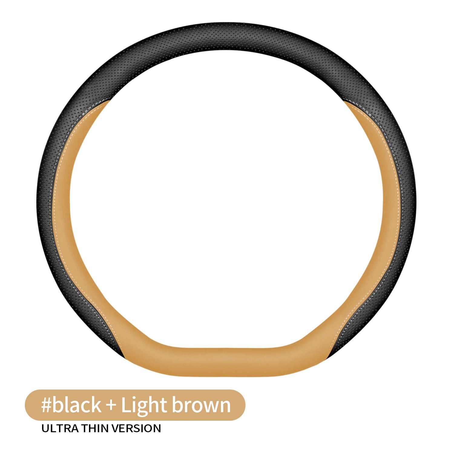 Nappa Leather Steering Wheel Cover – Easy Installation, Universal Fit Automotive Interior Accessory - Delicate Leather  