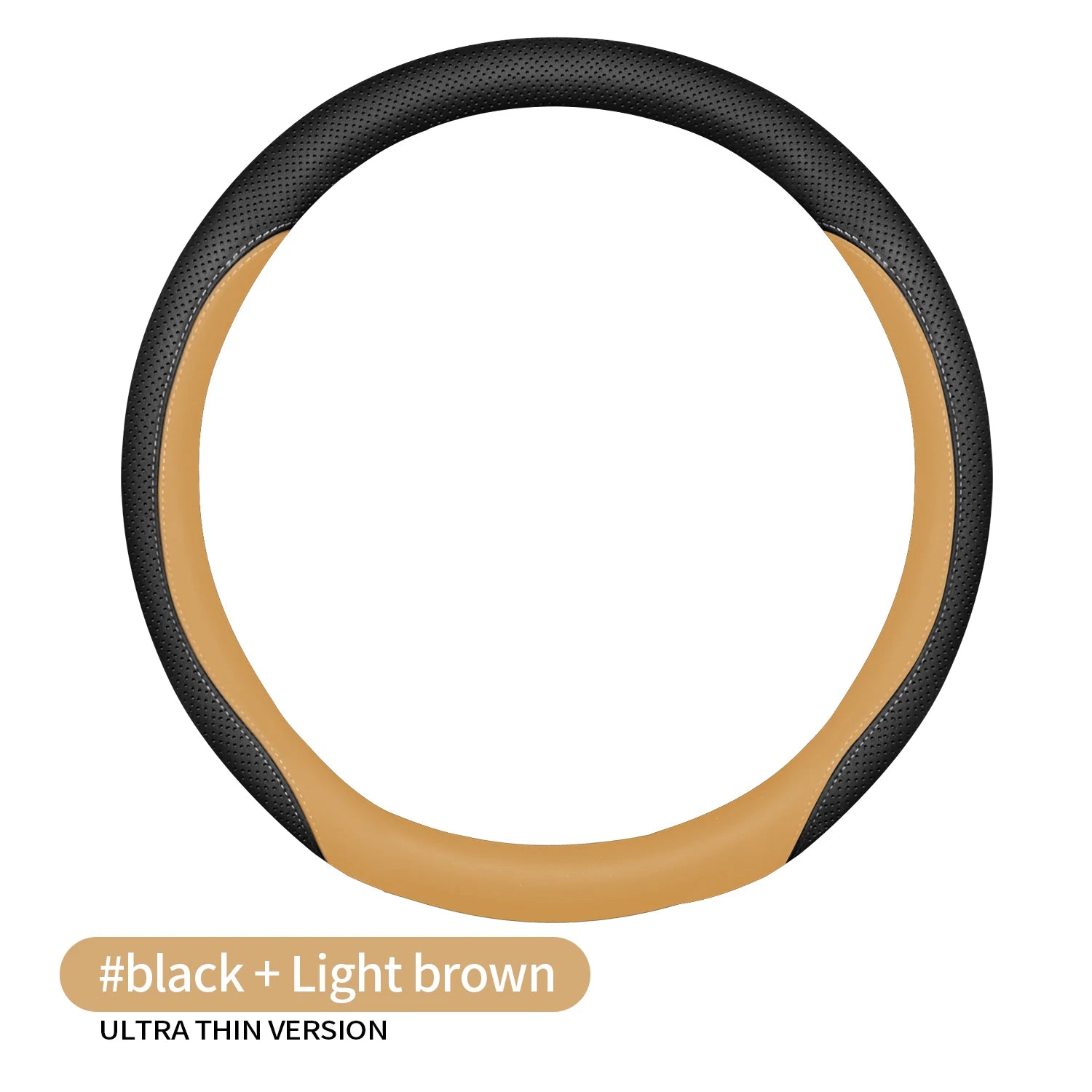 Nappa Leather Steering Wheel Cover – Easy Installation, Universal Fit Automotive Interior Accessory - Delicate Leather  