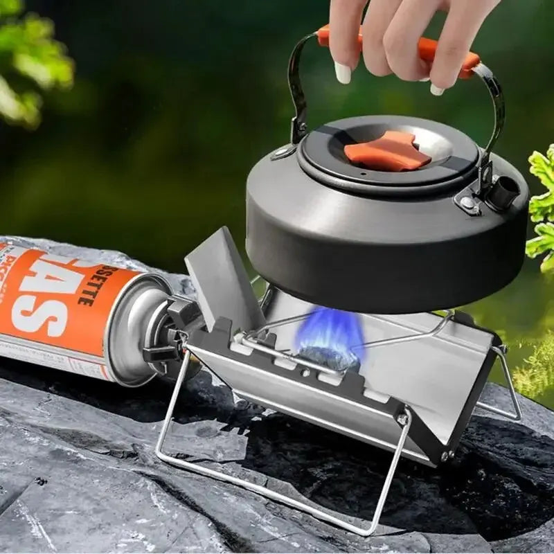 Folding Cassette Stove 2600W: Portable Outdoor Camping Gas Stove, Lightweight Picnic Travel Cooker with Windproof Design