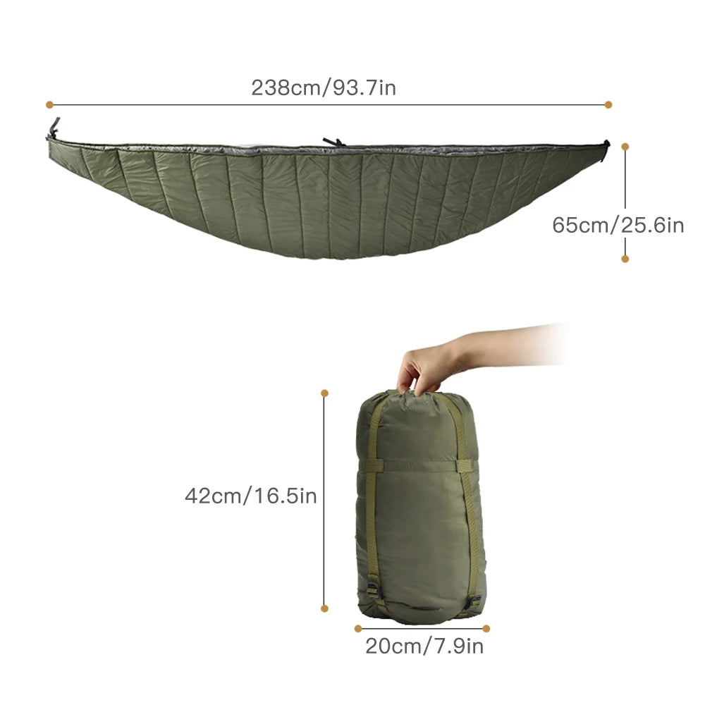 Camping Cotton Hammock: Portable Outdoor Warm Sleeping Bag, Multifunctional Hammock Blanket for Hiking, Picnics, and Relaxing in the Backyard or Patio