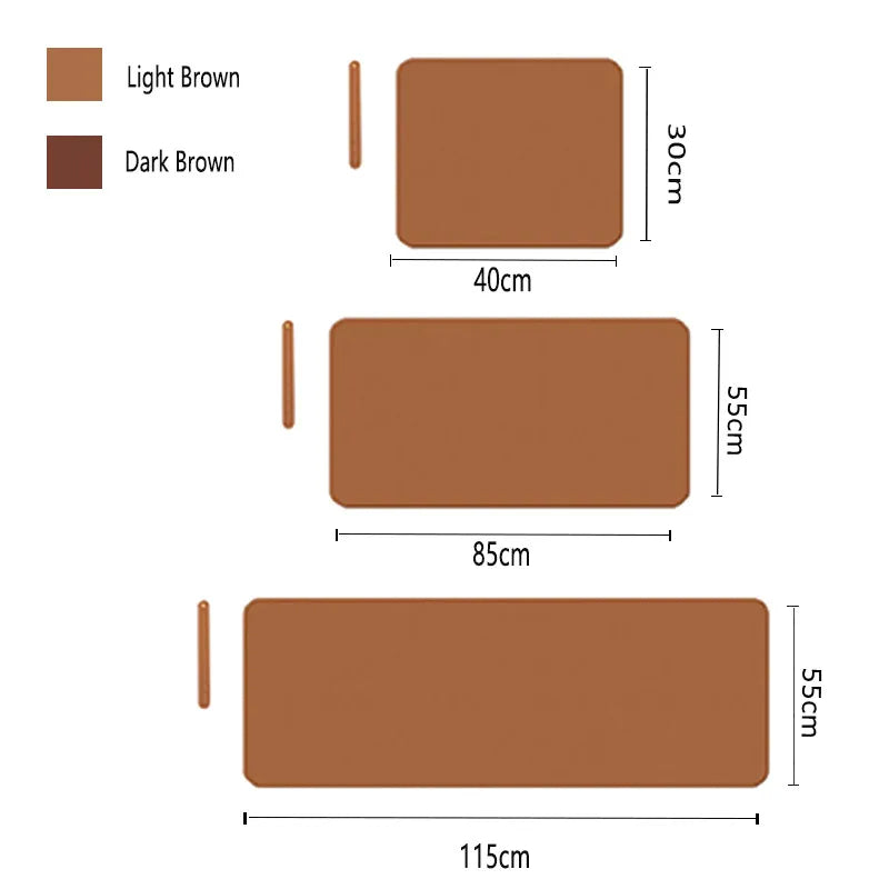 Table Mat Camping Wood Roll Table Mat PU Leather Thicken Waterproof Heat-Resistant Wooden Desk Pad For Outdoor Picnic BBQ