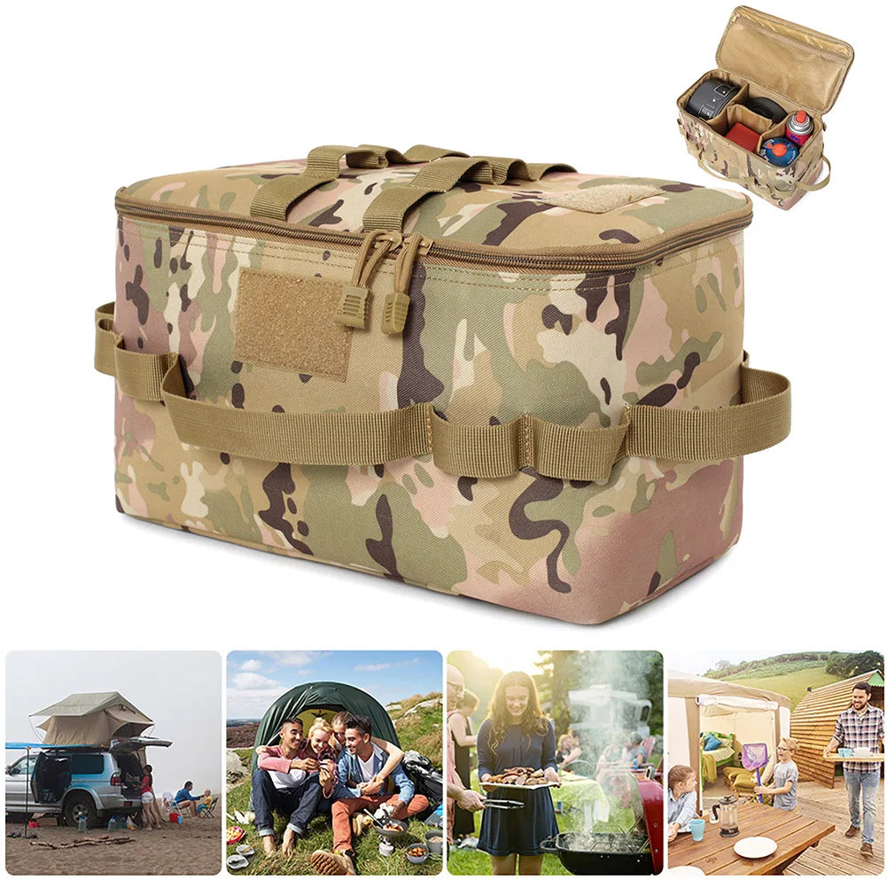 600D Camping Gas Tank Storage Bag: Scratch-Resistant Large Capacity Camping Bag for Storing Outdoor Camping Equipment and Gas Tanks