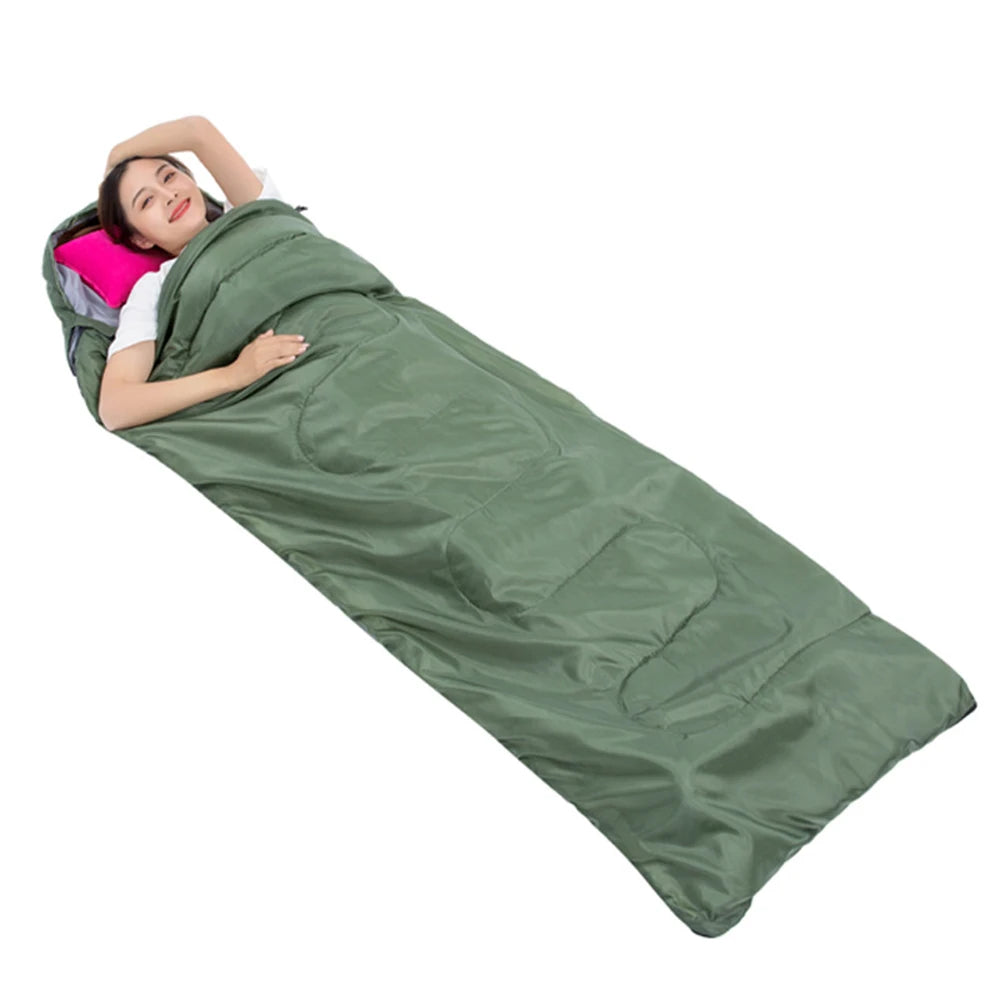 3-Season Lightweight & Waterproof Camping Sleeping Bag with Compression Sack: Ideal for Indoor & Outdoor Use, Suitable for Adults & Kids