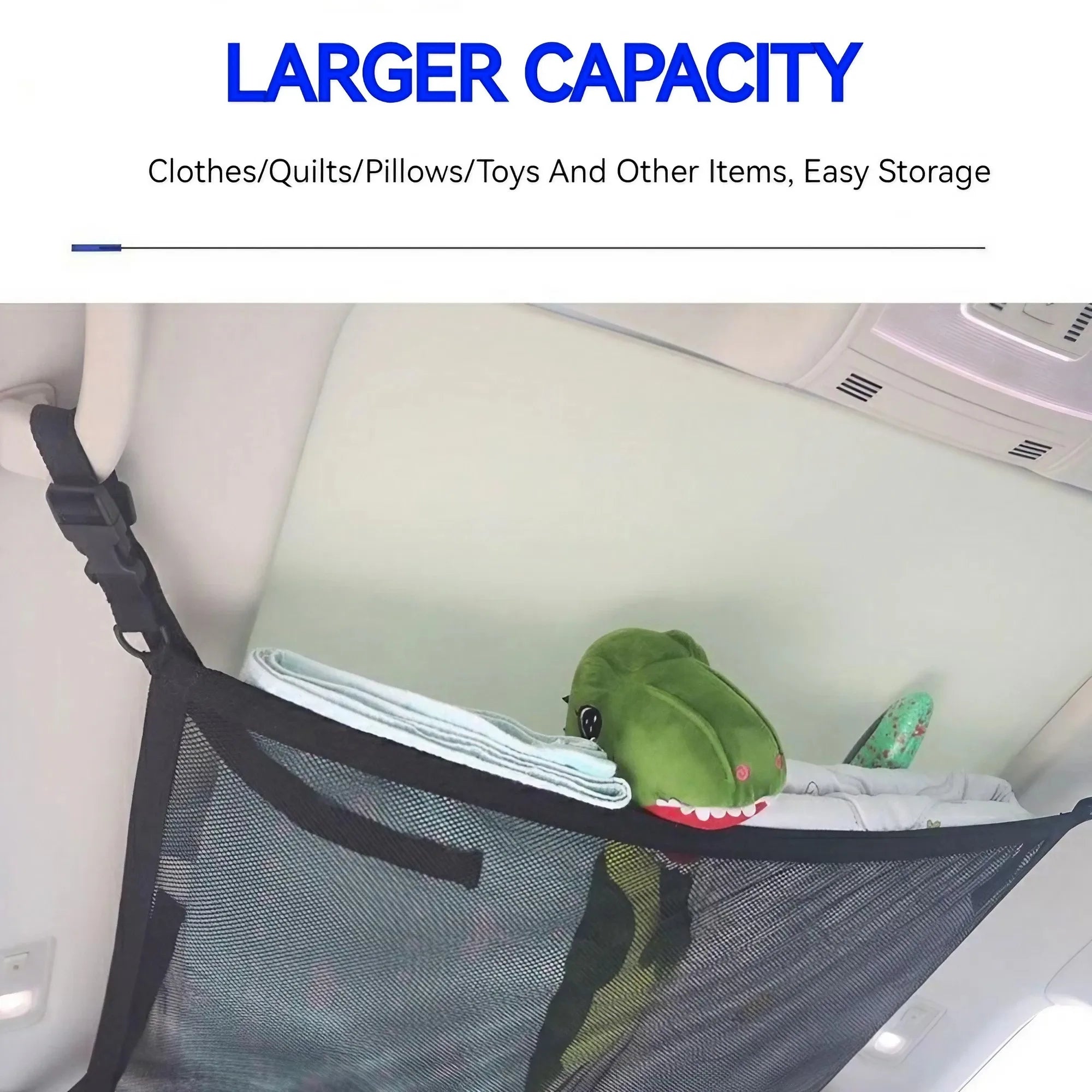 1pc Car Ceiling Storage Net Pocket Car Roof Bag Interior Cargo Net Breathable Mesh Bag Auto Stowing Tidying Interior Accessories