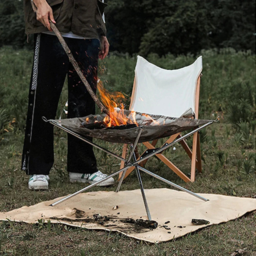 Barbecue Fire Protection Mat: High-Temperature Ironing Fire Retardant Carpet for Camping, Picnics, and Indoor or Outdoor Barbecue Use