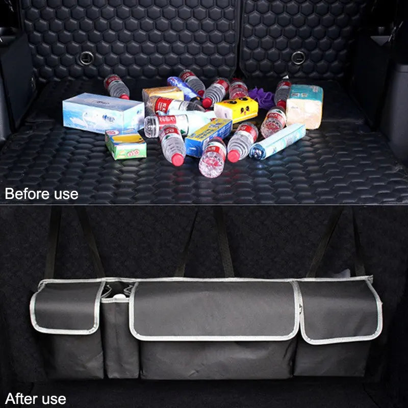 High Capacity Multi-Use Car Trunk Organizer: Oxford Backseat Storage Bag for Automobile Interior