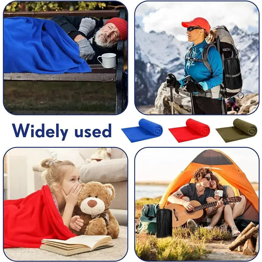 Portable Ultra-Light Fleece Sleeping Bag Polar Travel Sheets for Adults, Ideal for Outdoor Camping. Provides Warmth and Comfort as a Sleeping Bag Liner