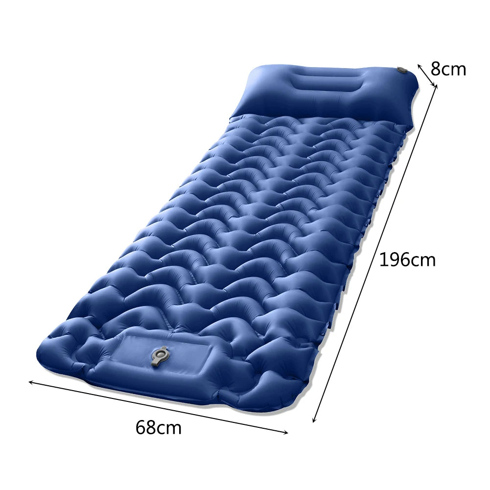 Double-Layer Ultralight Camping Air Mattress: Nylon Foldable Inflatable Air Cushion for Trekking. Wear-Resistant Sleeping Pad Ideal for Outdoor Adventures