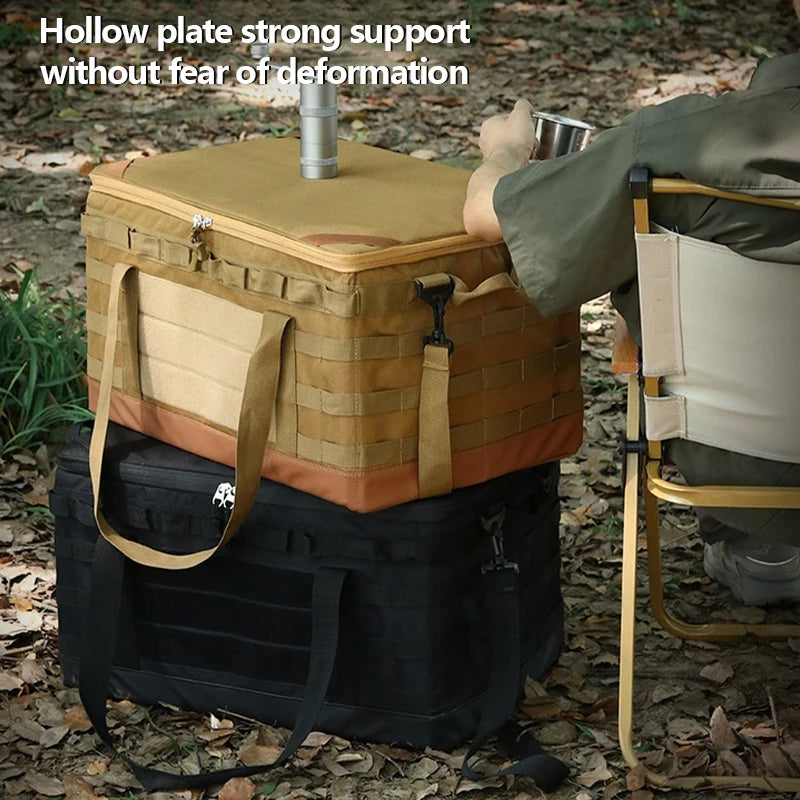 45L Outdoor Camping Picnic Bag Organizer Collapsible Large Capacity Tableware Storage Bag for Travel Hiking Camping