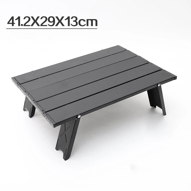 Outdoor Camping Portable Foldable Mini Table: Perfect for Tours, Beach, Picnics, and Barbecues. Ideal for Holding Tableware or Serving as a Folding Computer Desk, Lightweight and Easy to Carry