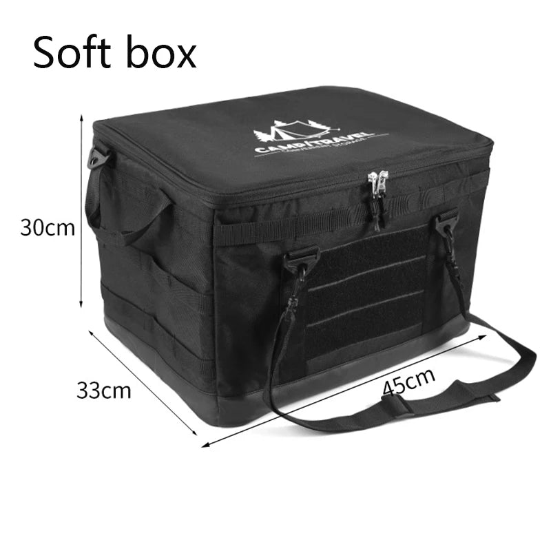 45L Outdoor Camping Picnic Bag Organizer Collapsible Large Capacity Tableware Storage Bag for Travel Hiking Camping