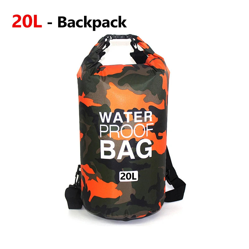 Waterproof Dry Bag: Available in 10L and 20L Sizes, Ideal Storage Pack Pouch for Swimming, Trekking, Rafting, Boating, and Kayaking. Versatile Drybags Backpack for Outdoor Adventures