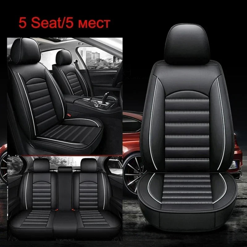 Full Coverage PU Leather Car Seat Cover - All-Season Car Interior Accessory