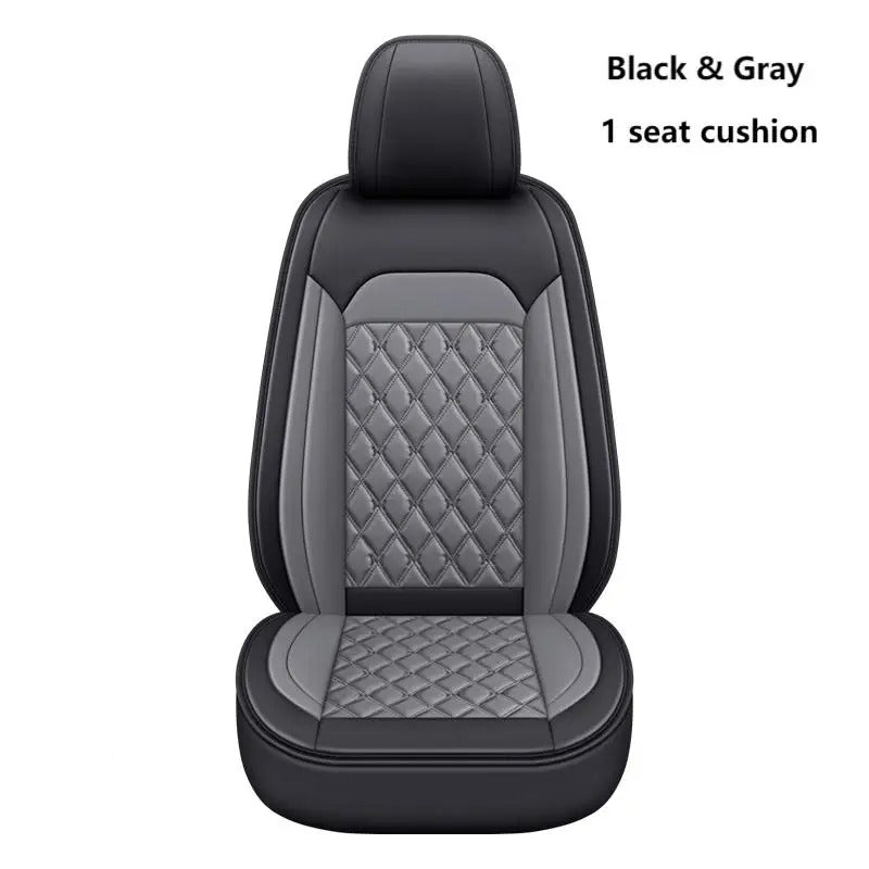 Full Set PU Leather Car Seat Covers - 3D Wrap-Around Design, Breathable and Comfortable for 5-Seater Cars