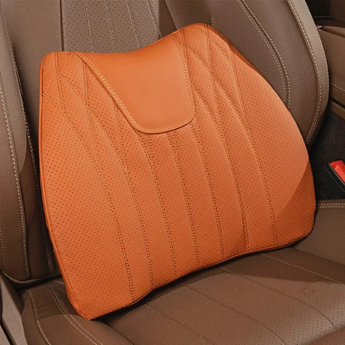 Nappa Leather Car Cushion Set – Universal Seat, Back, and Waist Cushions for All-Season Comfort