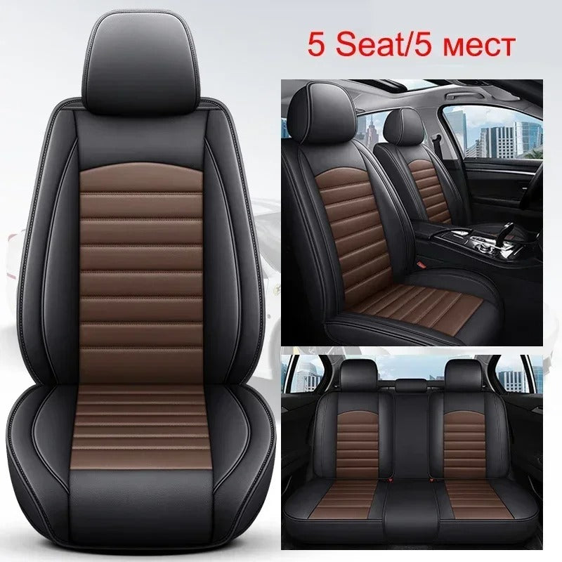 Full Coverage PU Leather Car Seat Cover - All-Season Car Interior Accessory