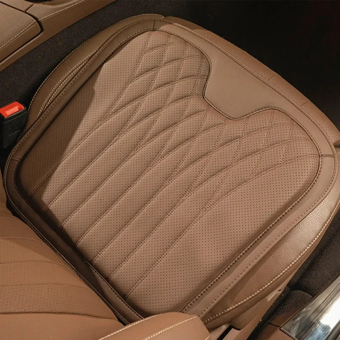 Nappa Leather Car Cushion Set – Universal Seat, Back, and Waist Cushions for All-Season Comfort