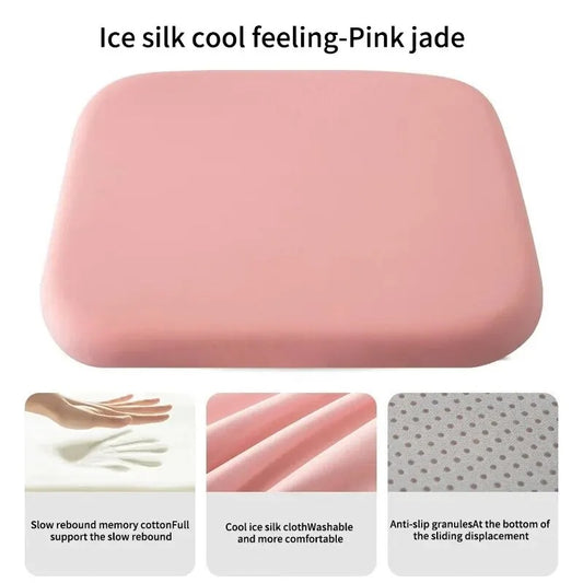 Contoured Memory Foam Seat Cushion for Office, Car & Home - Delicate Leather