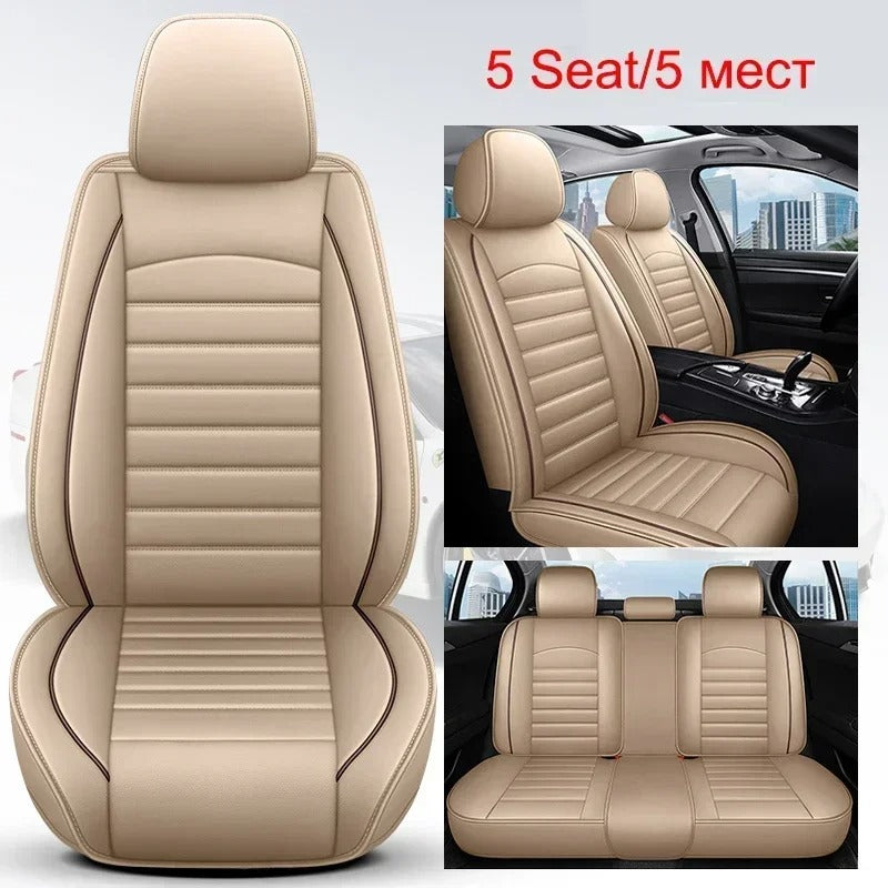 Full Coverage PU Leather Car Seat Cover - All-Season Car Interior Accessory