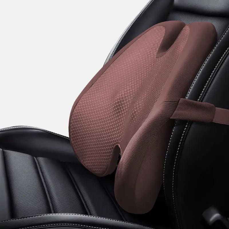 Memory Foam Car Seat Cushion & Back Support Pillow – Relieve Spine Pain and Pressure