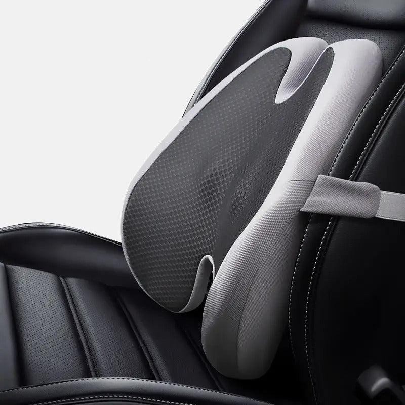 Memory Foam Car Seat Cushion & Back Support Pillow – Relieve Spine Pain and Pressure