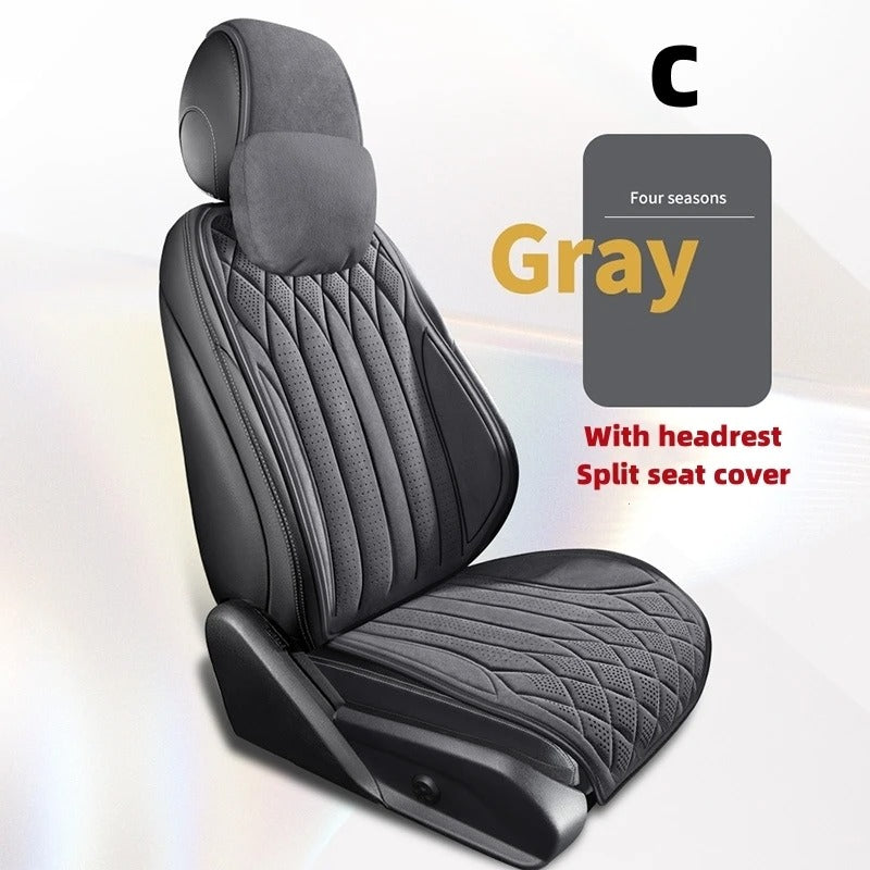 Breathable Luxurious Suede Car Seat Cover - Soft, Anti-Slip Driver’s Cushion for All-Season Comfort