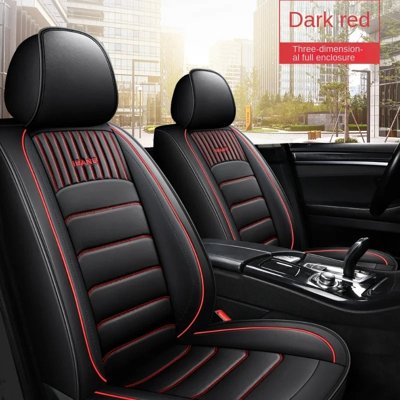 5D Car Seat Covers for Car - Premium PU Leather Universal Fit for 5-Seat Cars, SUVs, and Trucks