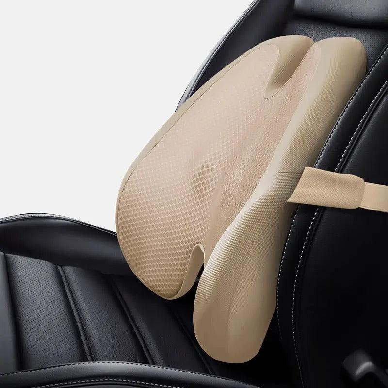 Memory Foam Car Seat Cushion & Back Support Pillow – Relieve Spine Pain and Pressure