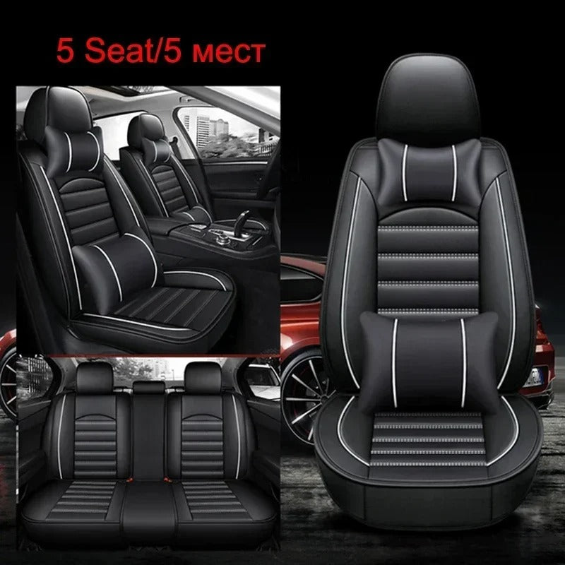 Full Coverage PU Leather Car Seat Cover - All-Season Car Interior Accessory