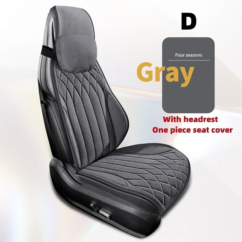 Breathable Luxurious Suede Car Seat Cover - Soft, Anti-Slip Driver’s Cushion for All-Season Comfort