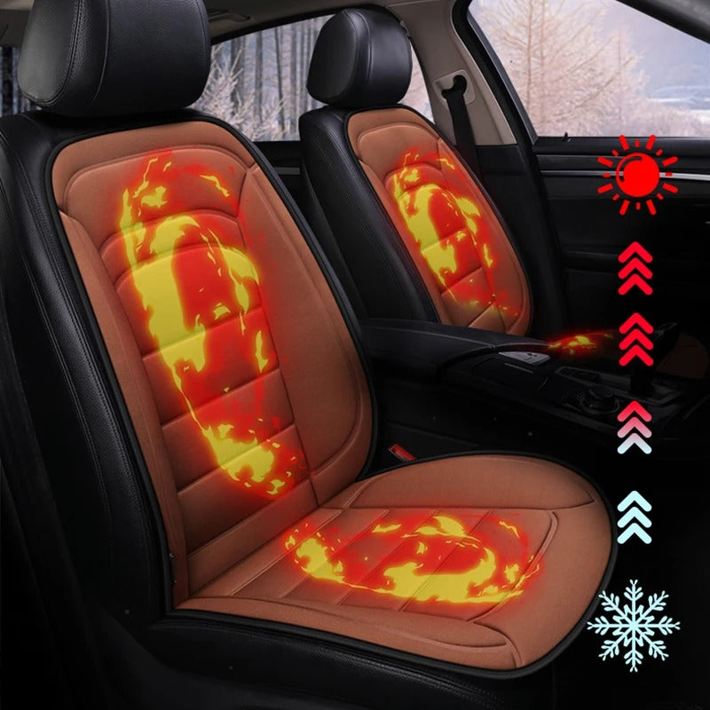 Universal 12V Heated Car Seat Cover - Winter Car Seat Protector with Heating Function