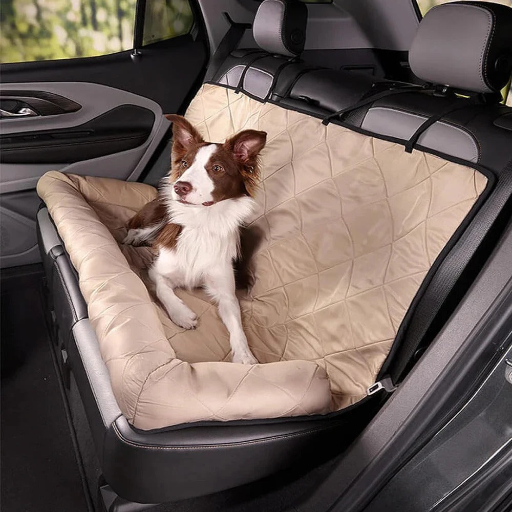 Waterproof Dog Car Seat Cover Pad - Anti-Scratch, Double-Sided Fabric Travel Protector