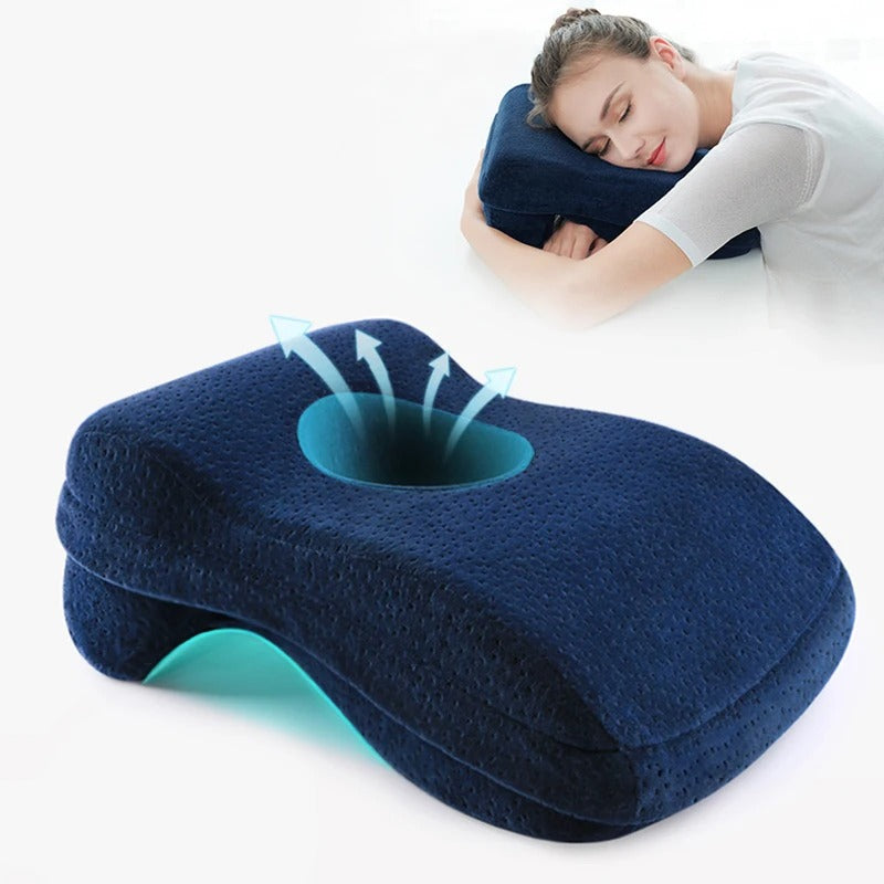 Memory Foam Nap Pillow – Orthopedic Neck and Head Support for Travel, Office, and Desk Rest