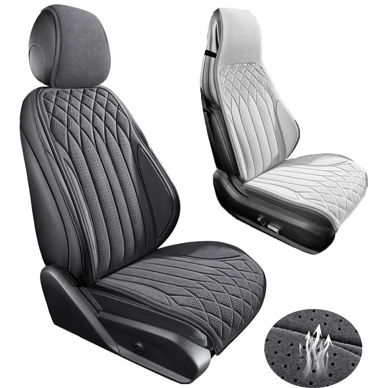 Breathable Luxurious Suede Car Seat Cover - Soft, Anti-Slip Driver’s Cushion for All-Season Comfort