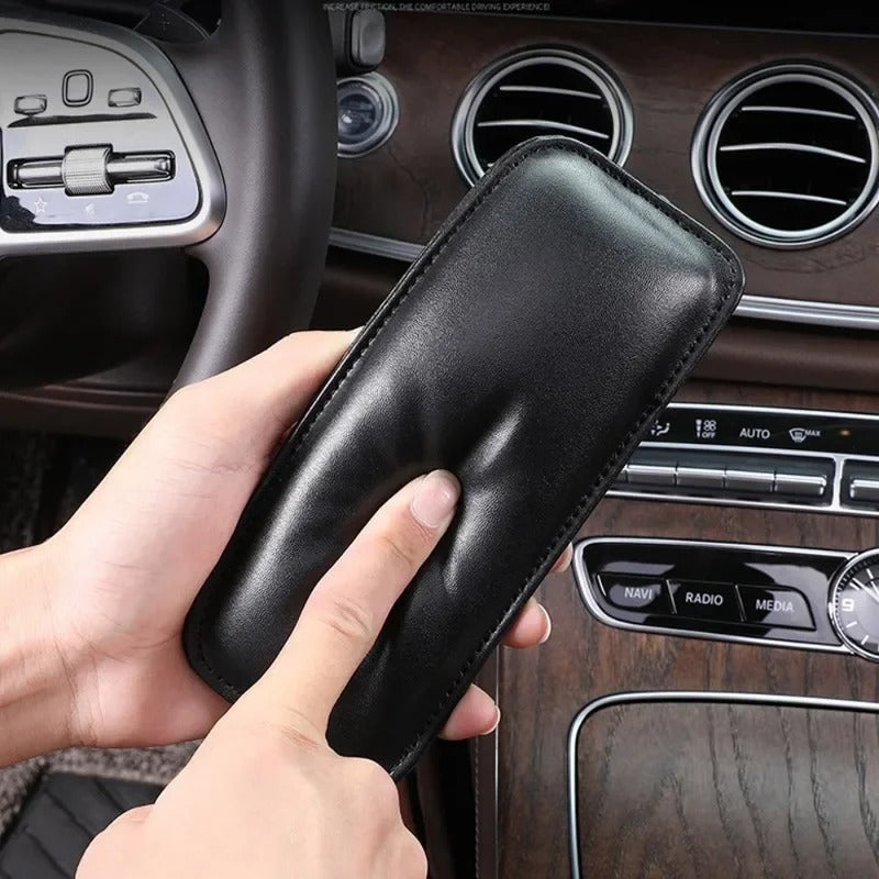 Universal Leather Knee Pad – Memory Foam Cushion for Car Interior Thigh Support - Delicate Leather  