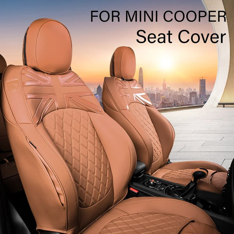 Custom Car Seat Covers for MINI Cooper F55/F56/F57 (2014-2023) – Durable PVC Leather Protection