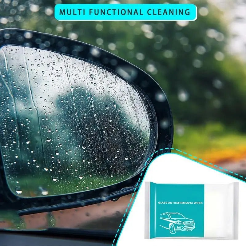 Glass Oil Film Removal Wipes – Convenient Car Glass Cleaner for Spotless Windshields